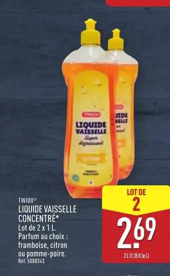 TWIDO Liquide vaisselle concentré 2 l