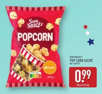 SUN SNACKS Pop corn sucré 200 g