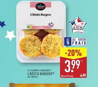 ST-CLÉMENT LE BOUCHER 4 röstis burgers(b) 800 g