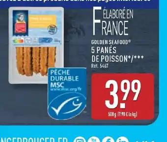 GOLDEN SEAFOOD 5 panés de poisson 500 g
