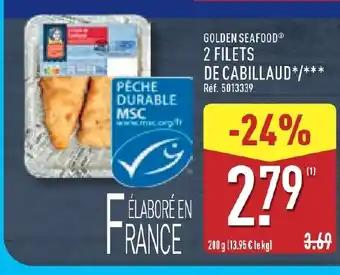 GOLDEN SEAFOOD 2 Filets de cabillaud 200 g