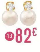 boucles perle de culture et oxyde de zirconium