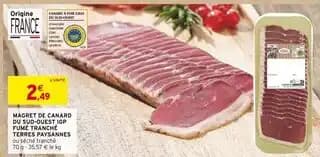 Terres Paysannes Magret de canard du Sud-Ouest IGP fumé tranché