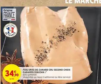 CANARDS D'AUZAN Foie gras de canard cru second choix