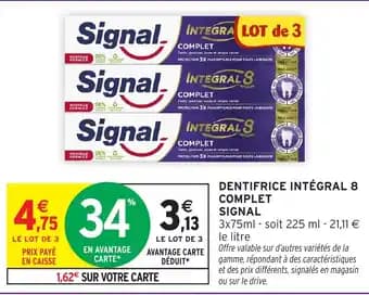 Promotion Exclusives de 10
Dentifrice intégral : Découvrez l'Offre incontournable