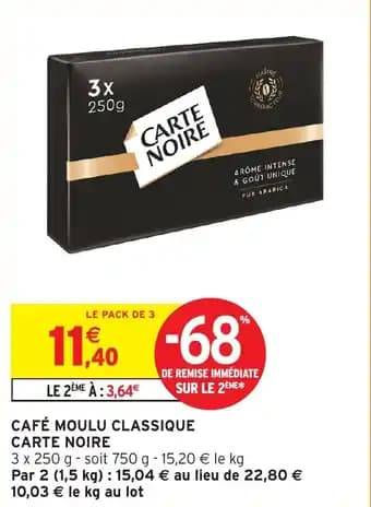 Promotion Exclusives de 6
Café moulu classique : Découvrez l'Offre incontournable
