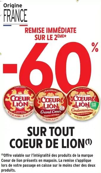 Promotion Exclusives de 6
Coeur de Lion : Découvrez l'Offre incontournable
