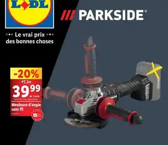 Parkside meuleuse d angle sans fi