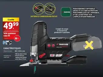 Parkside scie sauteuse sans fil