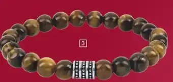 Bracelet acier avec œil de tigre