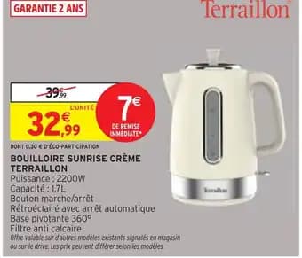 TERRAILLON Bouilloire Sunrise Crème
