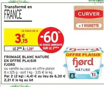Promotion Exclusives de 10
Fromage nature : Découvrez l'Offre incontournable