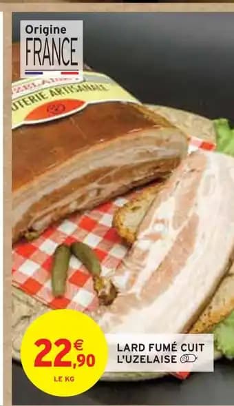 L'UZELAISE Lard fumé cuit