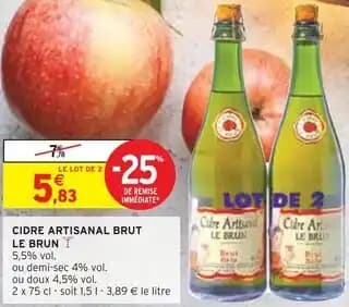 Promotion Exclusives de 12
Cidre brut : Découvrez l'Offre incontournable