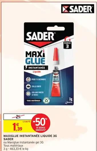 Sader Maxiglue instantanée liquide 3g