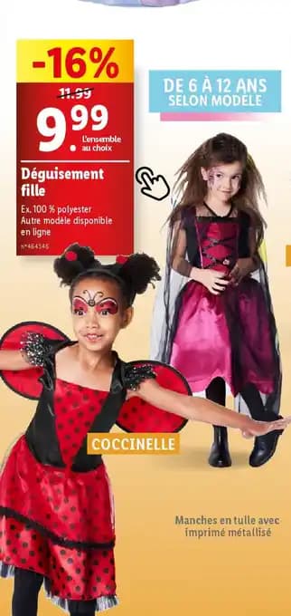 Promotion Exclusives de 6
Deguisement fille : Découvrez l'Offre incontournable