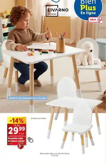 Promotion Exclusives de 3
Table enfant : Découvrez l'Offre incontournable