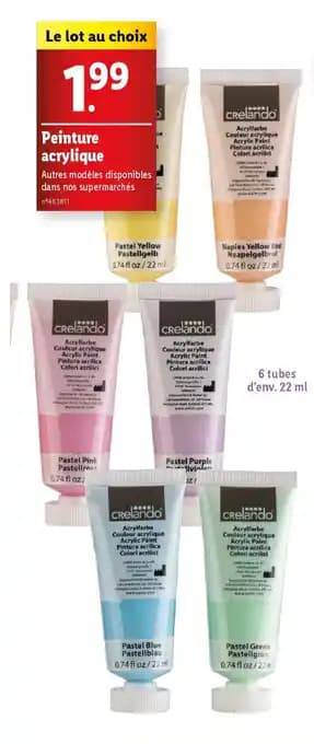 Promotion Exclusives de 8
Peinture acrylique : Découvrez l'Offre incontournable