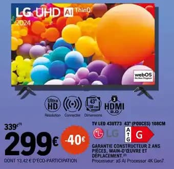 Promotion Exclusives de 19
LG : Découvrez l'Offre incontournable