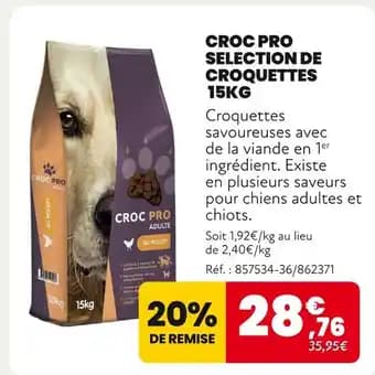 CROC PRO Selection de croquettes 15kg
