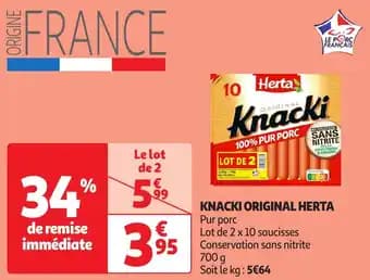 Promotion Exclusives de 7
Knacki herta : Découvrez l'Offre incontournable