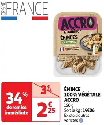 Accro émince 100% végétale 160 g