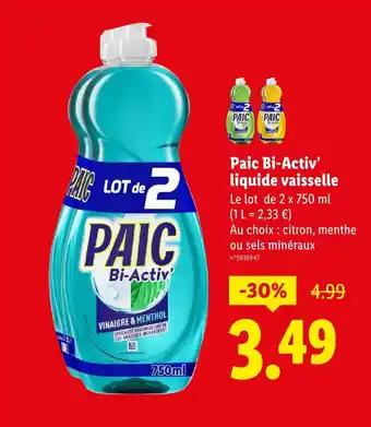 PAIC Paic Bi-Activ’ liquide vaisselle