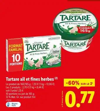 Tartare Tartare ail et fines herbes