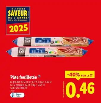 TOQUE DU CHEF Pâte feuilletée