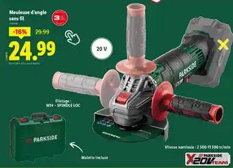 PARKSIDE Meuleuse d'angle sans fil