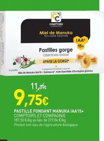 COMPTIORS ET COMPAGNIE Pastille fondant manuka iaa15+