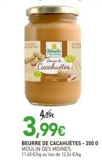 MOULIN DES MOINES Beurre de cacahuètes 350 g