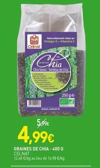 CELNAT Graines de chia 400 g