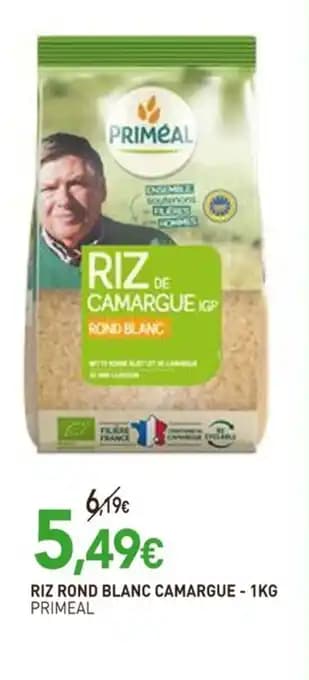 PRIMEAL Riz rond blanc camargue 1 kg