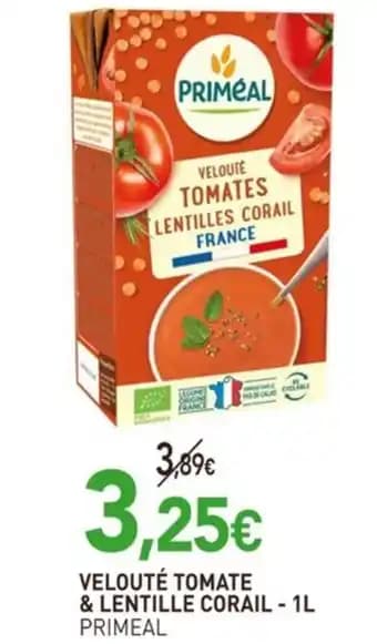 PRIMEAL Velouté tomate & lentille corail 1 l