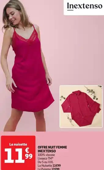 Inextenso offre nuit femme S - XXL