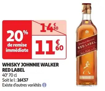Promotion Exclusives de 1
Johnnie Walker : Découvrez l'Offre incontournable