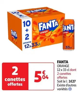 Promotion Exclusives de 1
Fanta orange : Découvrez l'Offre incontournable