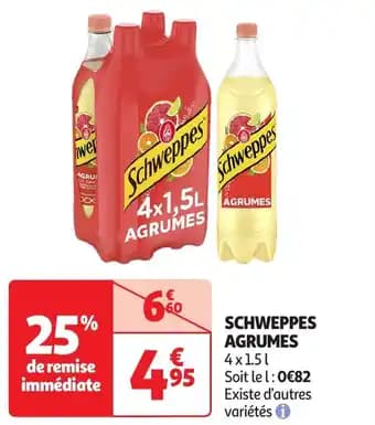 Schweppes agrumes 4 x 1.5 L