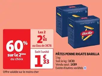 Promotion Exclusives de 2
Penne rigate : Découvrez l'Offre incontournable