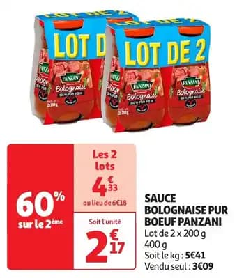Promotion Exclusives de 4
Sauce bolognaise : Découvrez l'Offre incontournable