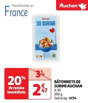 Promotion Exclusives de 5
Bâtonnets de surimi : Découvrez l'Offre incontournable
