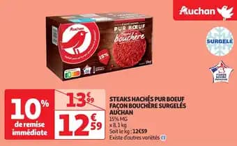 Promotion Exclusives de 18
Steaks hachés : Découvrez l'Offre incontournable