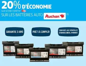 Auchan sur les batteries auto auchan