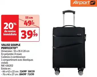 Valise souple perfeckto 55 cm