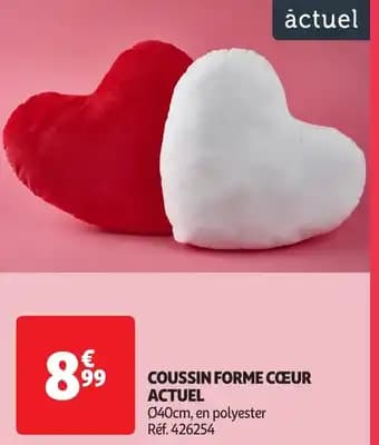 Actuel coussin forme cœur 0.40 cm
