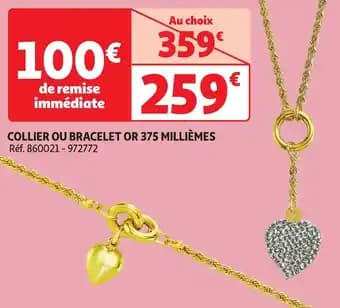Collier ou bracelet or 375 millièmes