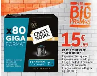 Promotion Exclusives de 24
Capsules café : Découvrez l'Offre incontournable