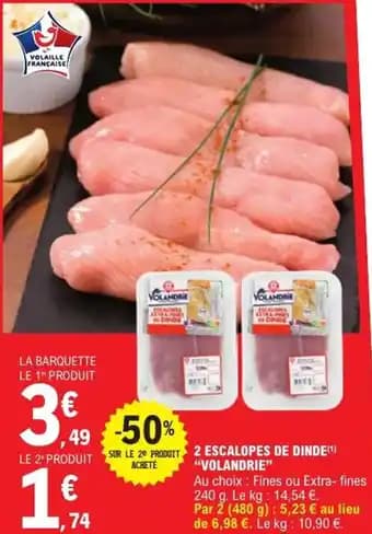 Promotion Exclusives de 12
Escalopes : Découvrez l'Offre incontournable