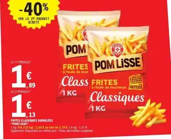Promotion Exclusives de 14
Frites surgelées : Découvrez l'Offre incontournable